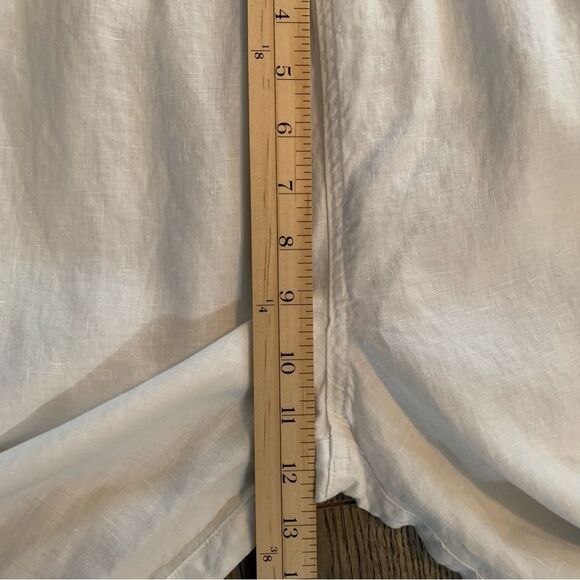 RACHEL ZOE Linen Pants Women’s Medium White Elastic Waist Double Row Tassels. - Picture 11 of 12